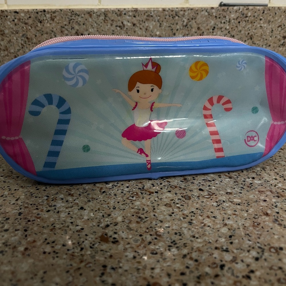 DAC Ballerina Candyland Pencil Case - Blue and Pink